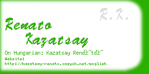 renato kazatsay business card